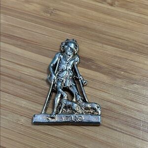 saint lazaro charm broken gold